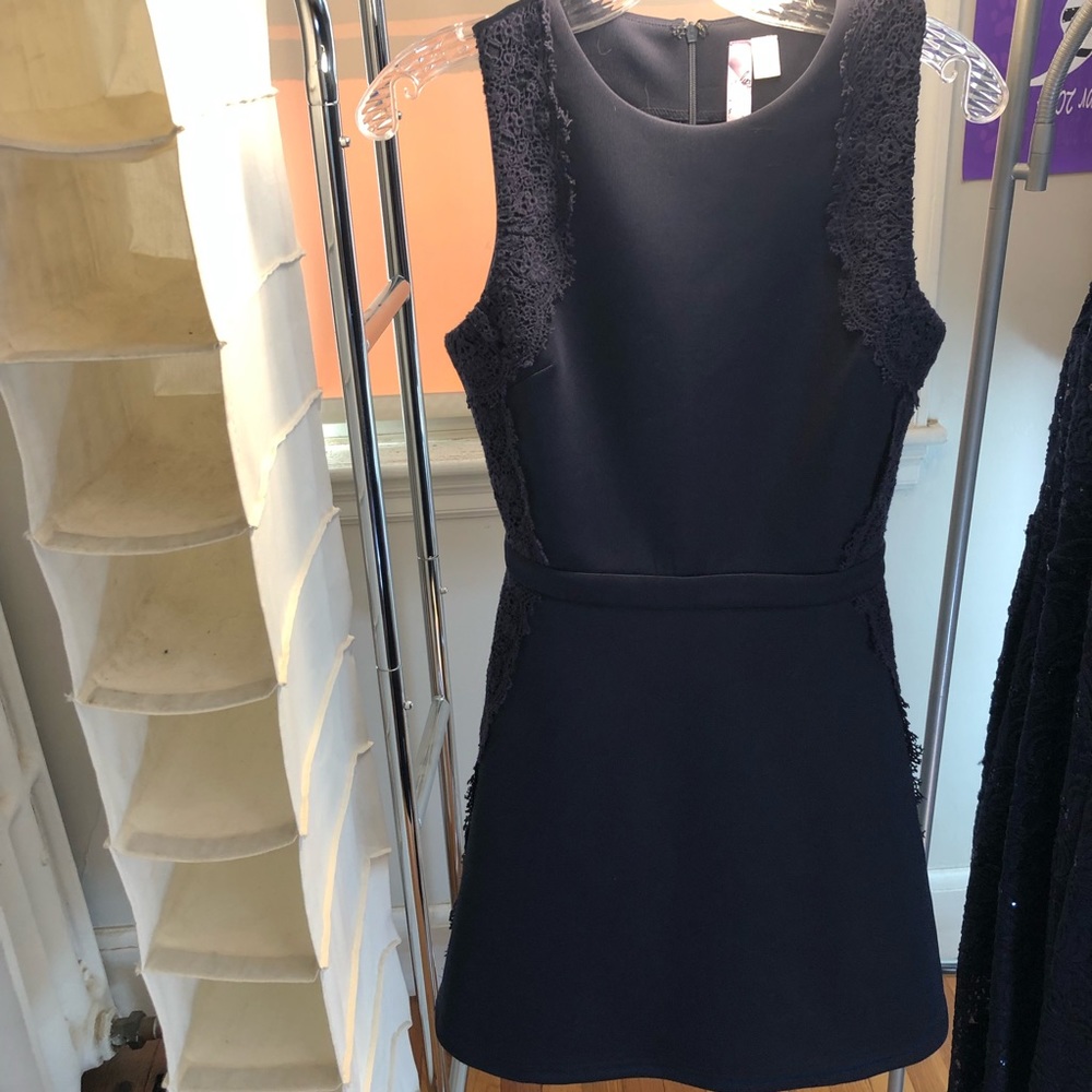 Navy skater dress